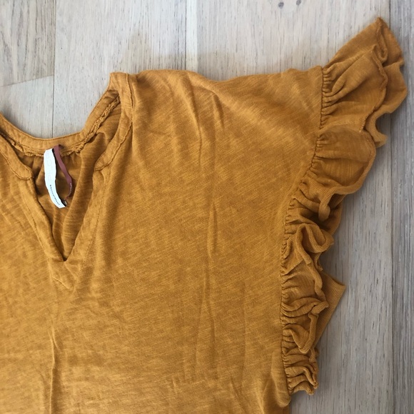 Anthropologie Pilcro mustard/ yellow color Size S top - brand new no tag - Picture 7 of 7